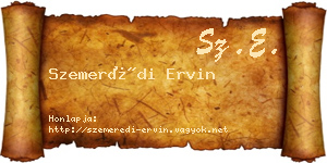 Szemerédi Ervin névjegykártya